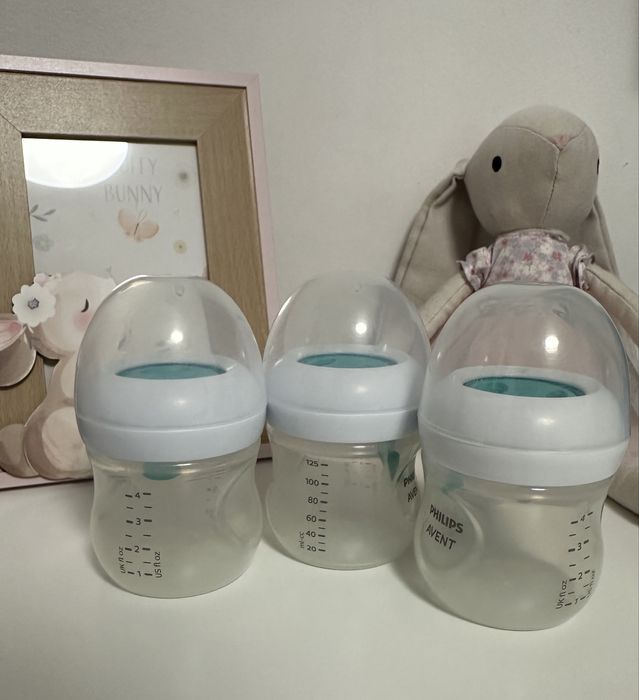 6 Biberoane Philips Avent 125ml cu dispozitiv anticolici+Nurio 150ml