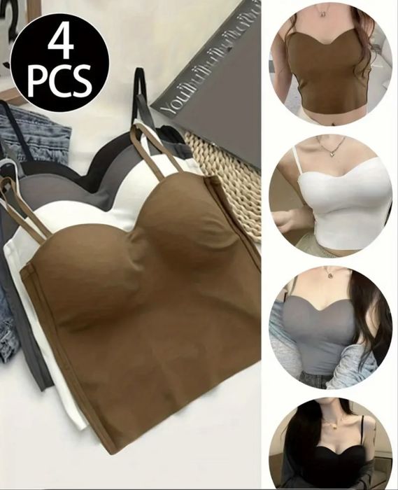 4 бюстиета с презрамки и вграден сутиен