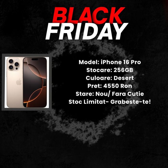 Black Friday!!! iPhone 16 Pro 256gb Desert Neverlocked/Garantie