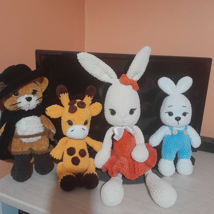 Плетени плюшени играчки 3 за 100лв.