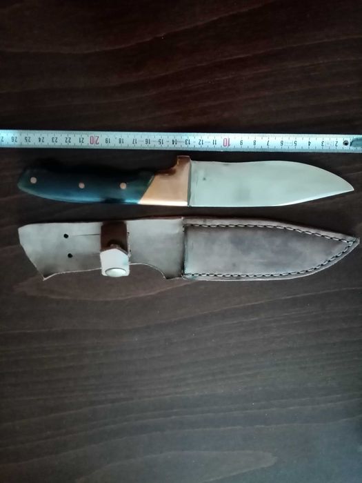 Нож ръчна изработка ножова стомана 4мм дръжка говежди рог!