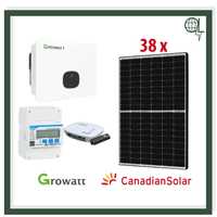 Sistem Fotovoltaic Trifazat Hibrid Growatt si Canadian Solar 15kW