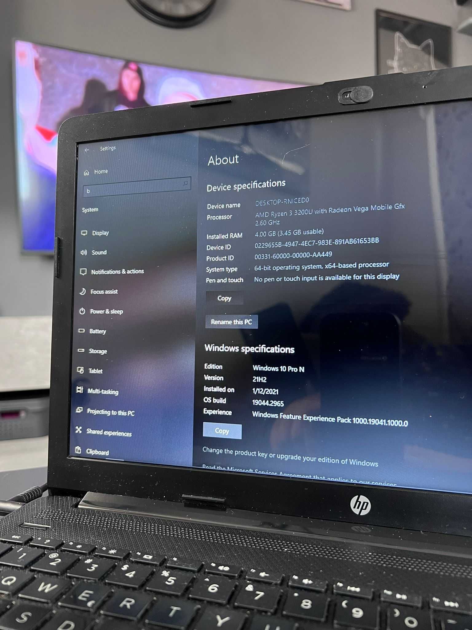 laptop HP AMD Ryzen
