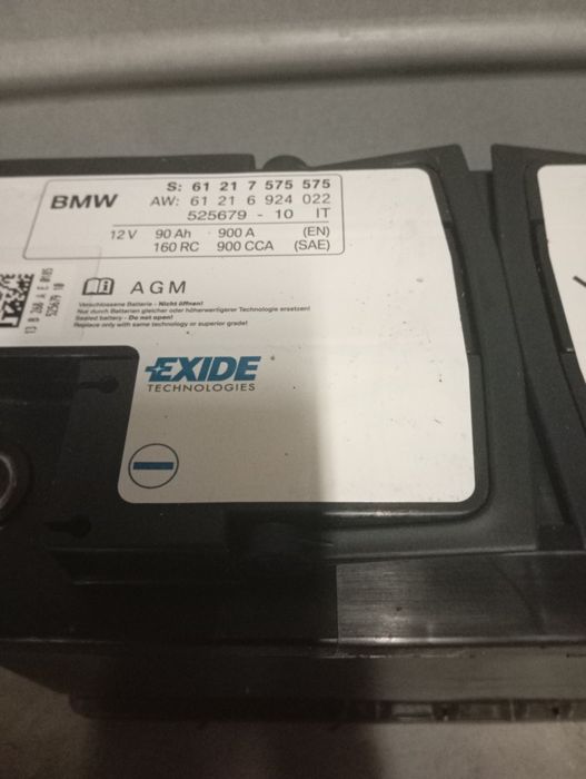 Baterie auto BMW 90 amperi Agm cu start stop import Germania originala