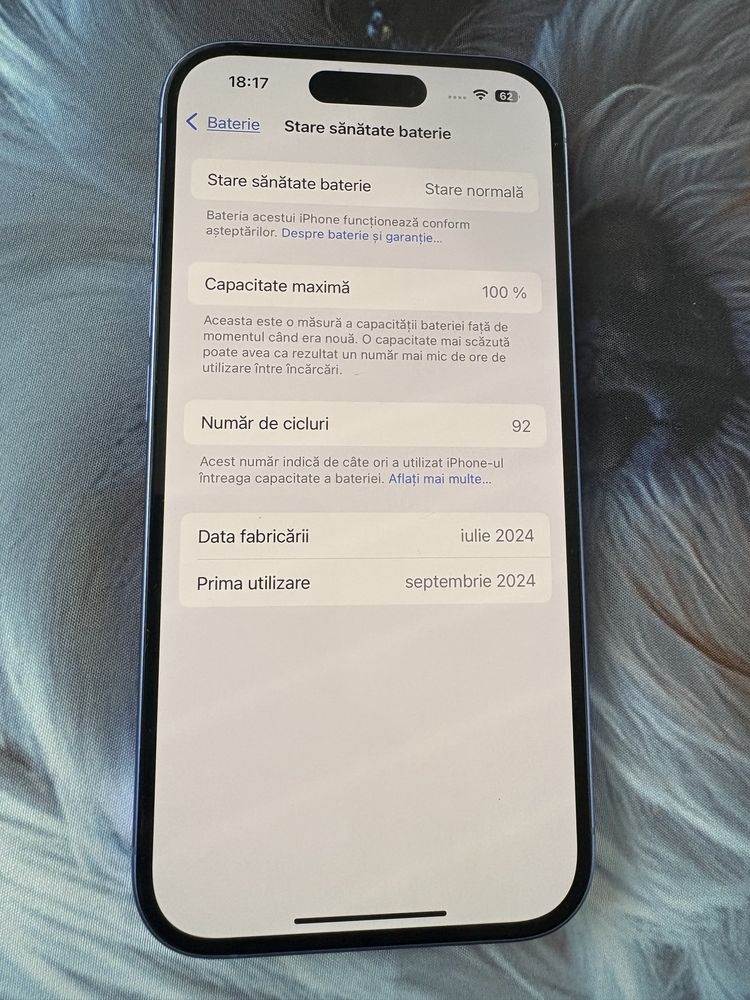 iPhone 16 ultramarine/garantie/100% baterie