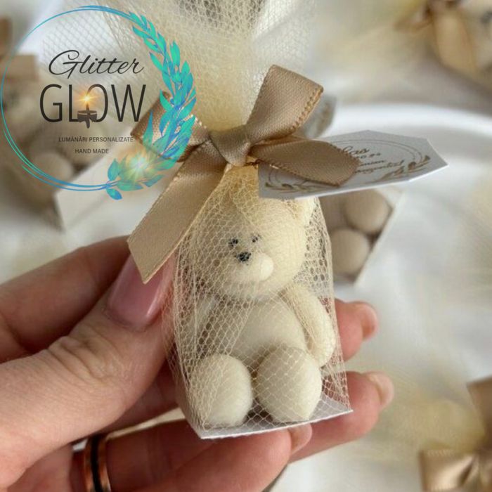 Lumanare ursulet marturii botez (orice culoare, ambalaj, personalizare