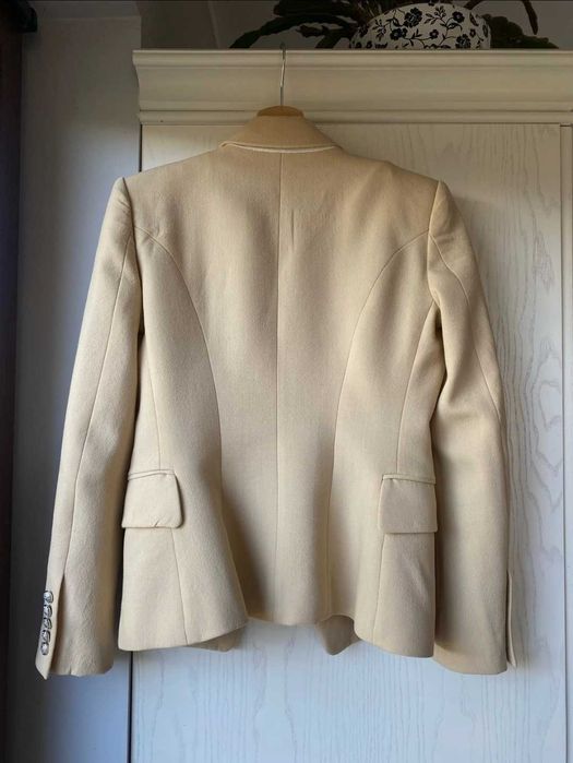 Geaca Balmain originala cream cu dublii nasturi