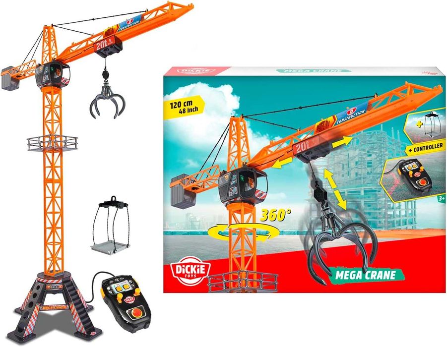 Мега строителен кран Гигантски радиоуправляем кран Dickie Toys 120см