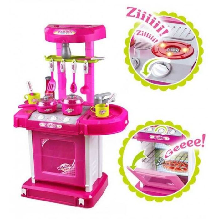 Bucatarie copii cu sunete si lumini, complect echipata
