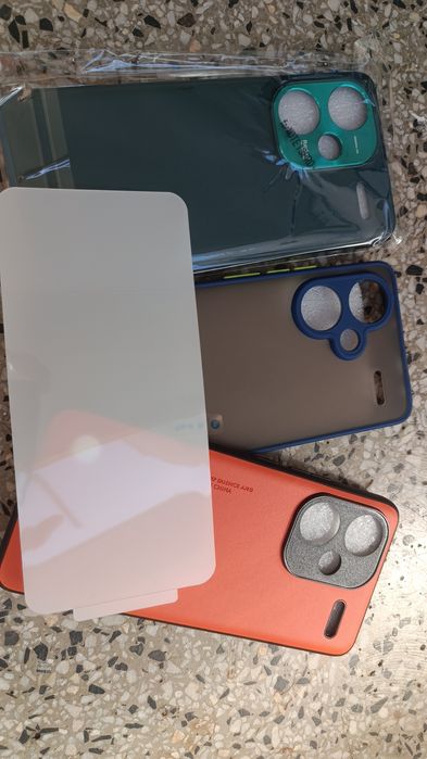 Калъфи силиконови с подарък screen protector за Redmi Note 13 pro plus