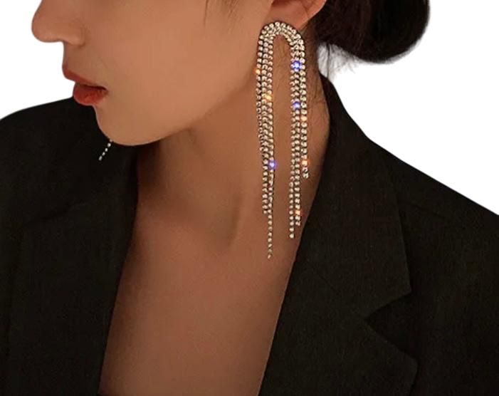 Серьги со стразами