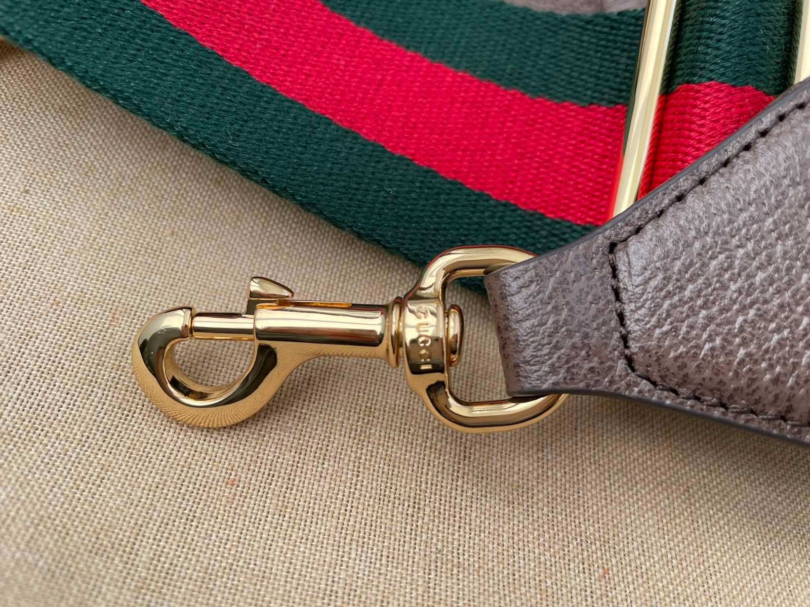 Gucci Малка Чанта Ophidia Гучи Кафяв Canvas Златно Лого Оригинална