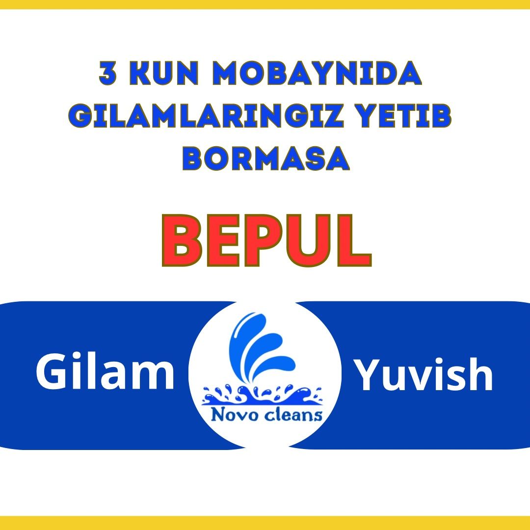 Novocleans gilam yuvish yumshoq mebel tozalash