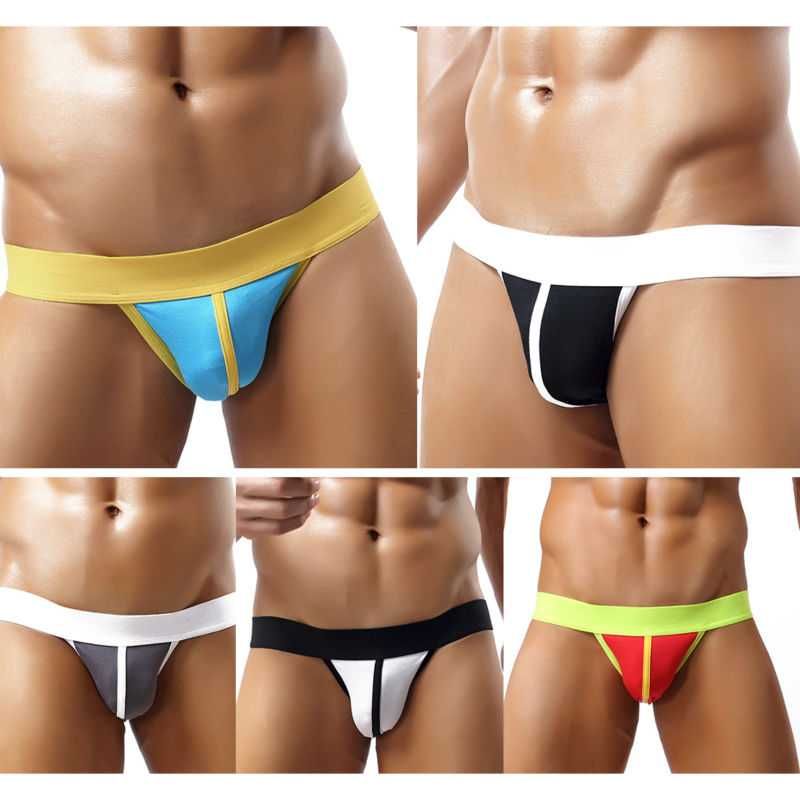 lenjerie barbati Jockstrap suspensor cu gaurele semitransparenta