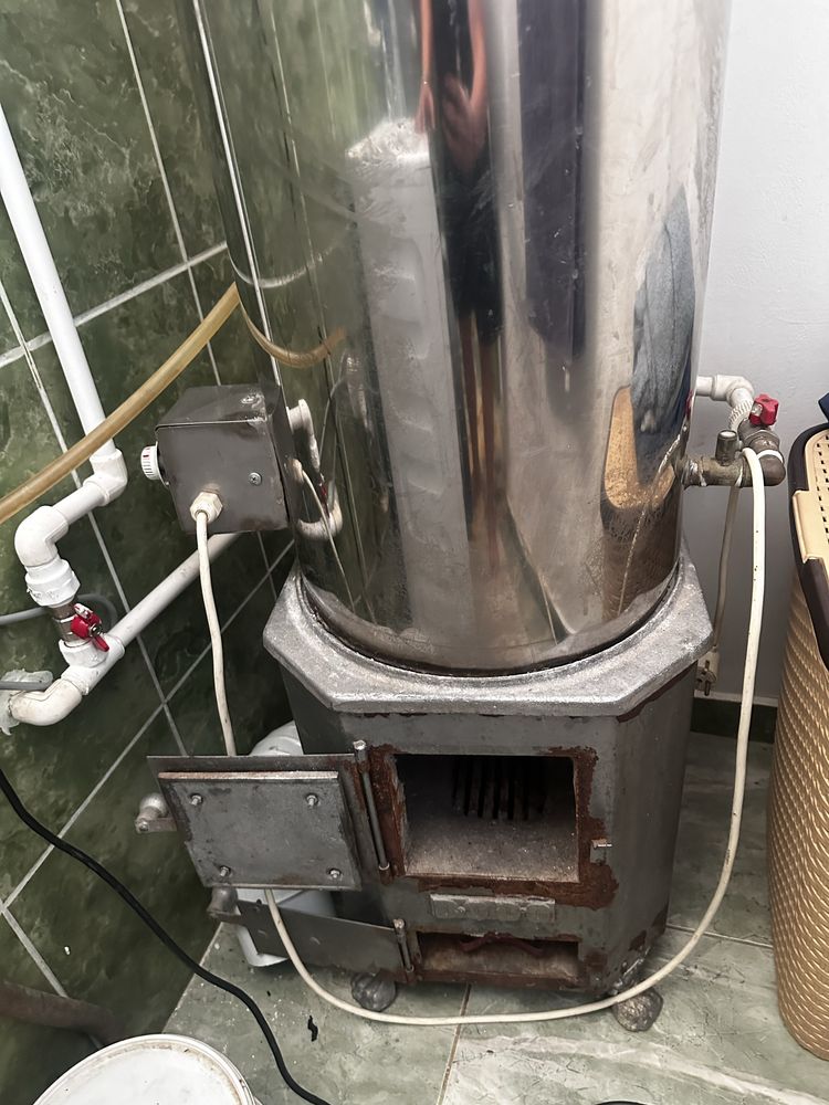 Boiler din Inox electric si pe lemne 100L