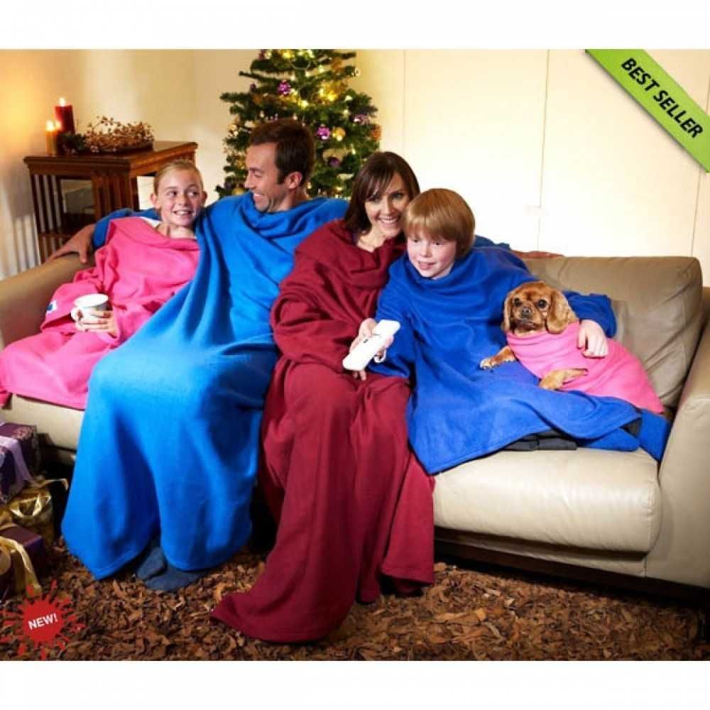 0731 Одеяло от микроплюш с ръкави SNUGGIE