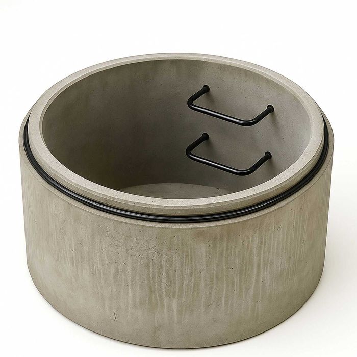 Treapta metalica de acces prefabricate beton-camine-bazine