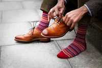 Pantofi oxford 45.5 46 brogue premium Thomas Crick NOI piele naturala