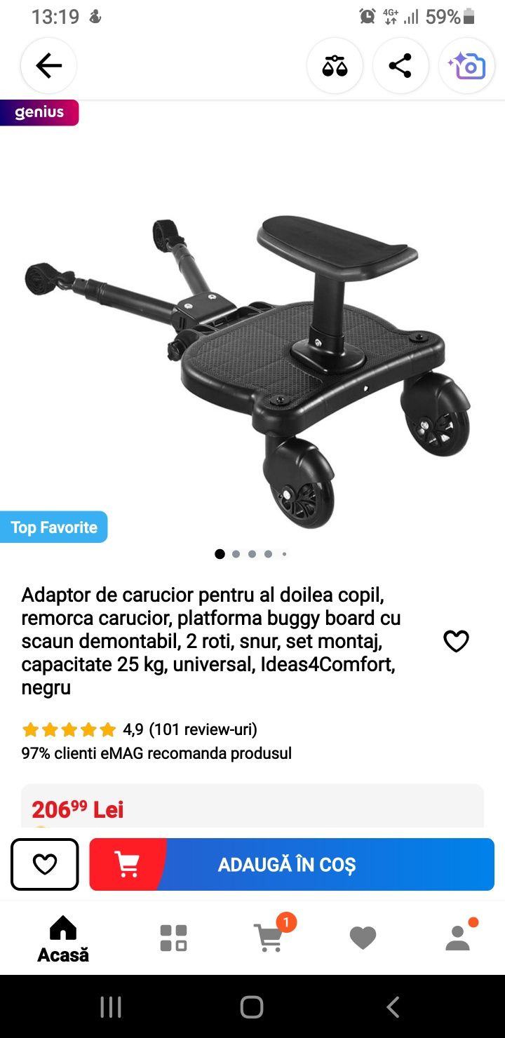 Adaptor carucior al 2.lea copil