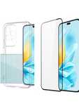 Husa Silicon+Folie Sticla Silicon 11D Privacy Honor 200 LITE PRO SMART