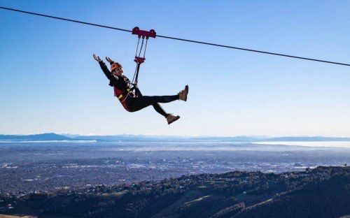 Zip line, экстремальный приключения, получения острых ощущений