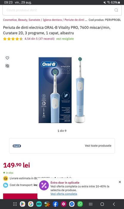 Vand Capete Periuta Oral B IEFTINE