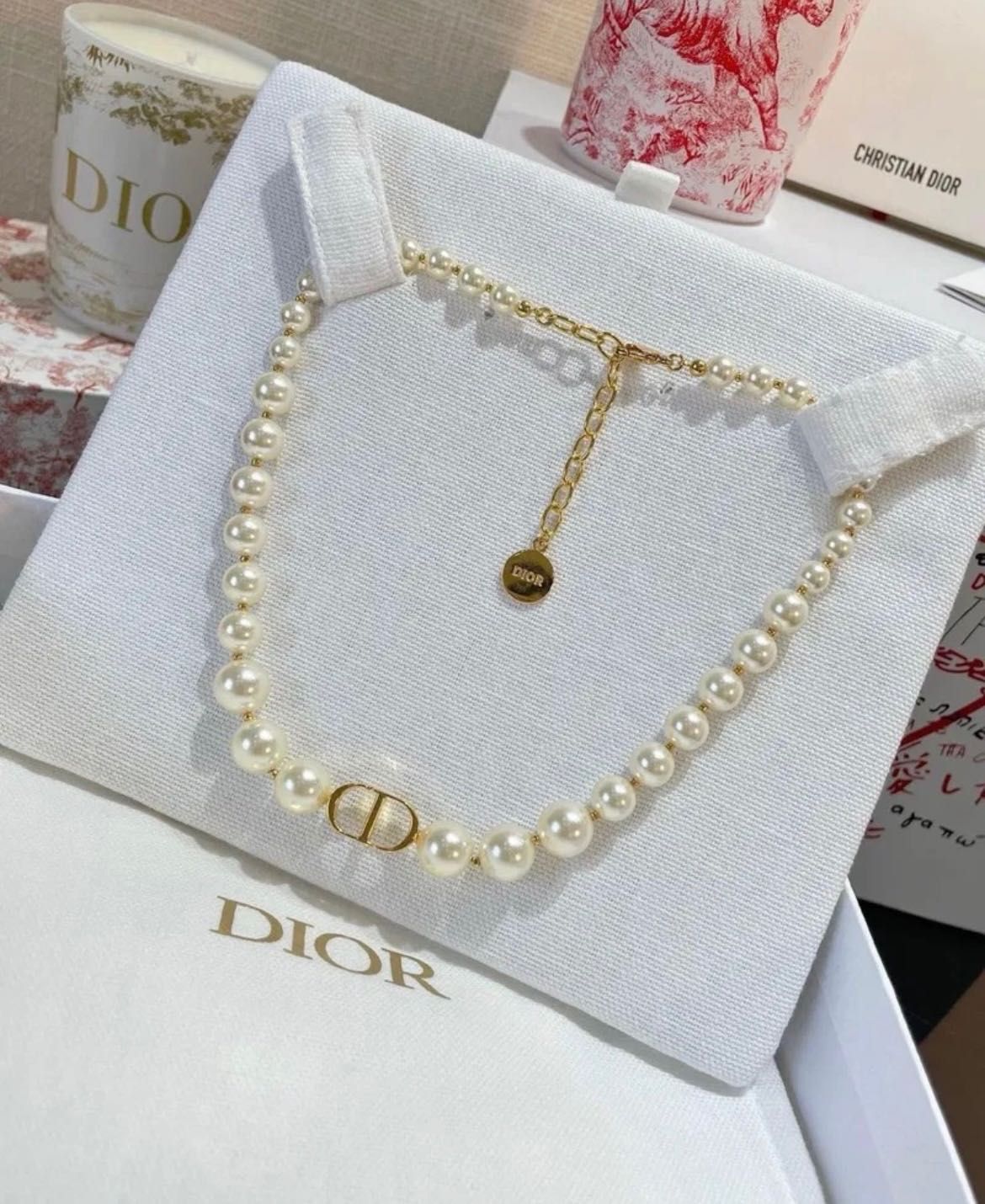 DIOR обеци колие