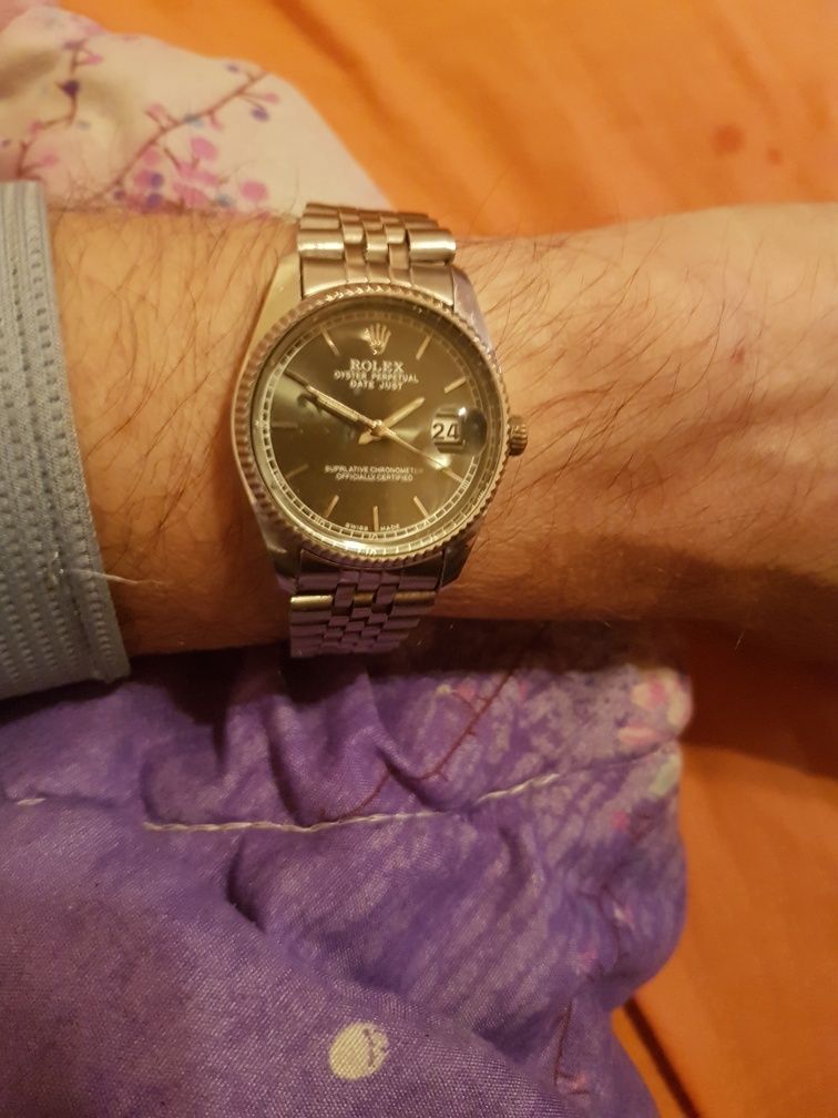 Ceas barbati Rolex Datejust silver dark-grey dial