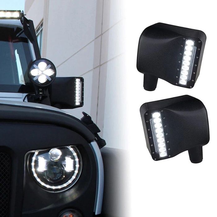 Capace oglinzi LED + SEMNALIZARI Jeep Wrangler Sahara Rubicon 07-17