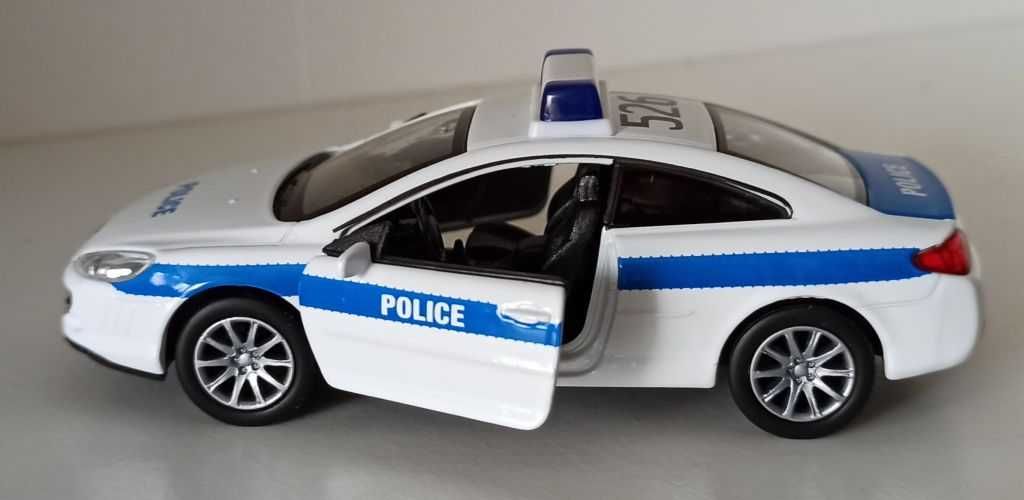 Macheta Peugeot 407 Coupe 2006 Politia - Welly 1/36