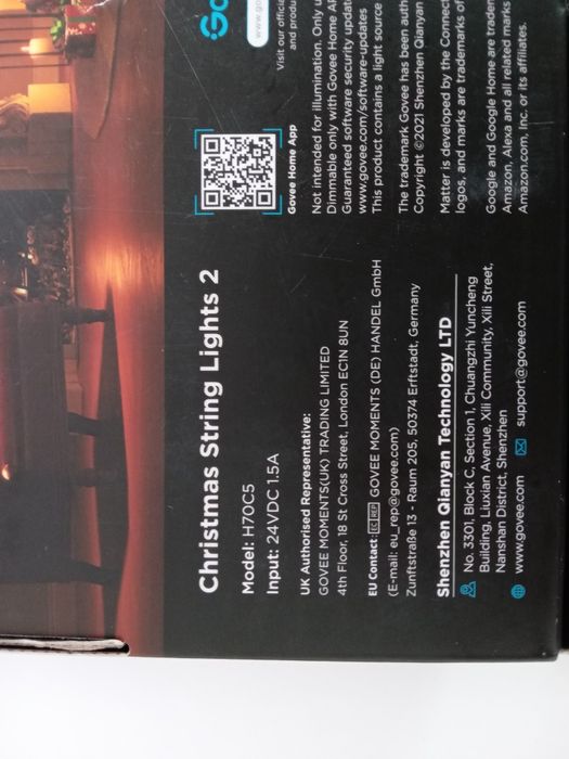 Govee Christmas String Lights 2 (Модел H70C5) – Смарт RGB гирлянда 30м