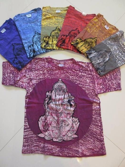 Индийски Памучна риза Ганеша/ Шива/Будда/ОМ