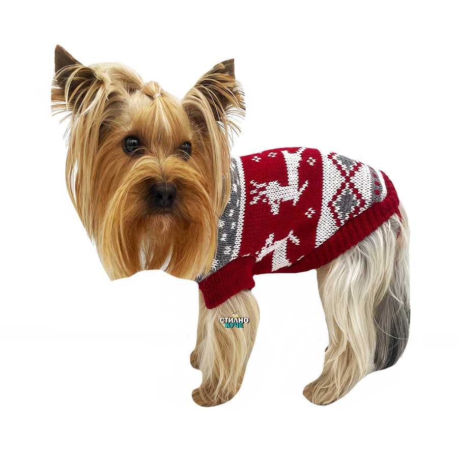 Коледен пуловер за домашен любимец Пуловер за куче/коте