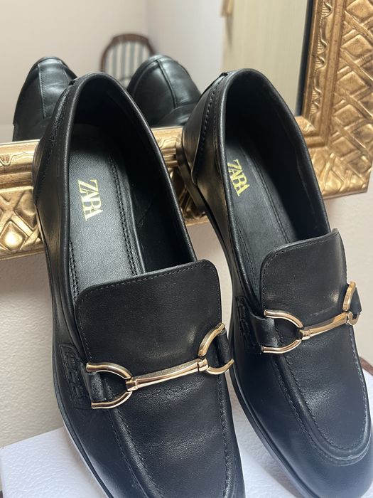 Mocasini (loafers), piele naturală, Zara