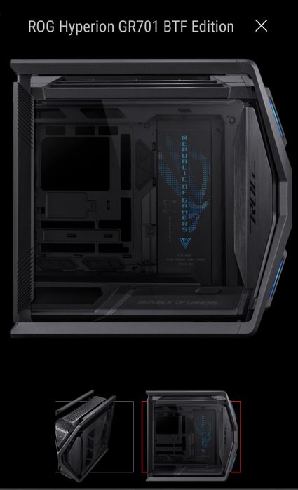 Carcasa PC Asus ROG Hyperion BTF neagra [800 lei mai putin vs magazin]