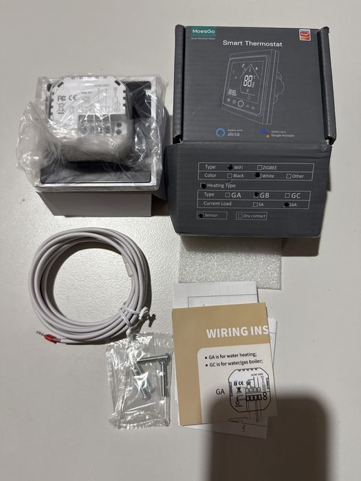 Termostat Wifi Smart MoesGo Alexa Google centrala,boiler,incalzire,gaz