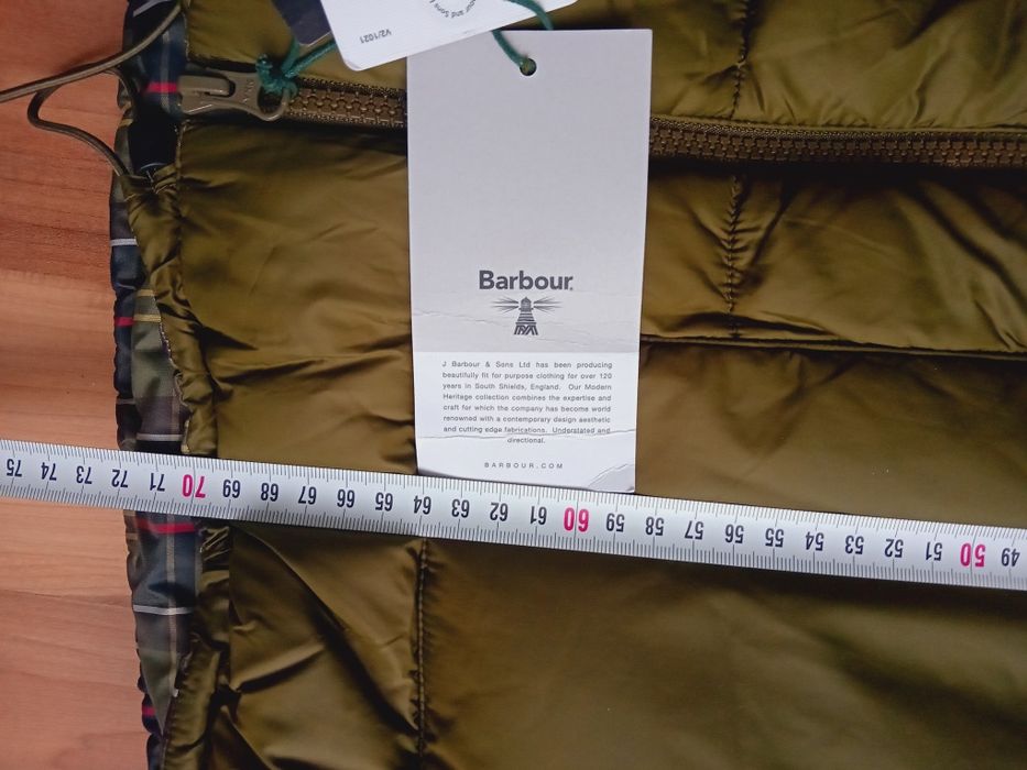 Barbour/Tommy Hilfiger с пух и пера  с 2 лица Л размер  мъжко яке