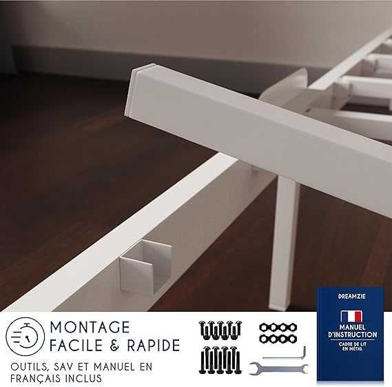 Pat Dreamzie 160 x 200 cm cu somieră din metal,înălțime 25 cm