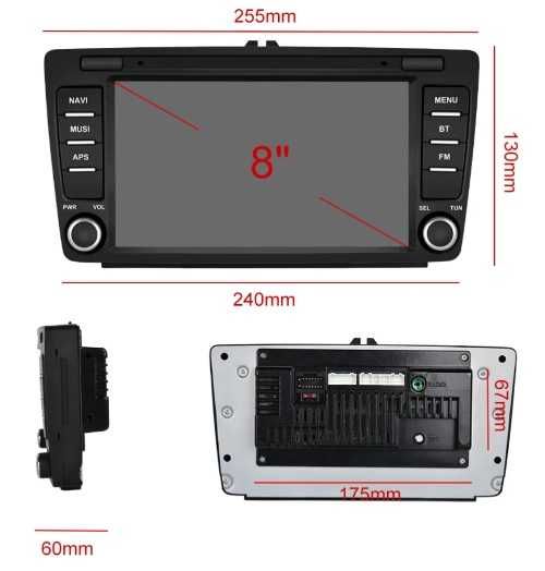 Dvd Auto Skoda cu android si usb, sunet clar