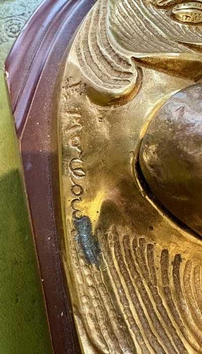 Impozant ceas-semnat Moreau-bronz-mahon-cadran Imperial-Franta