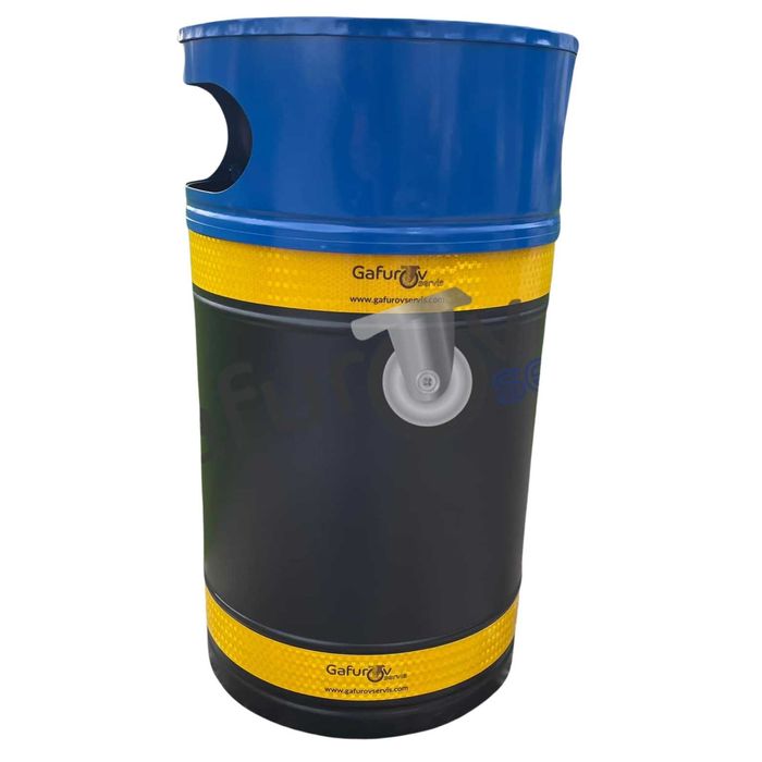 Метално парково кошче за отпадъци 50 л - с пепелник