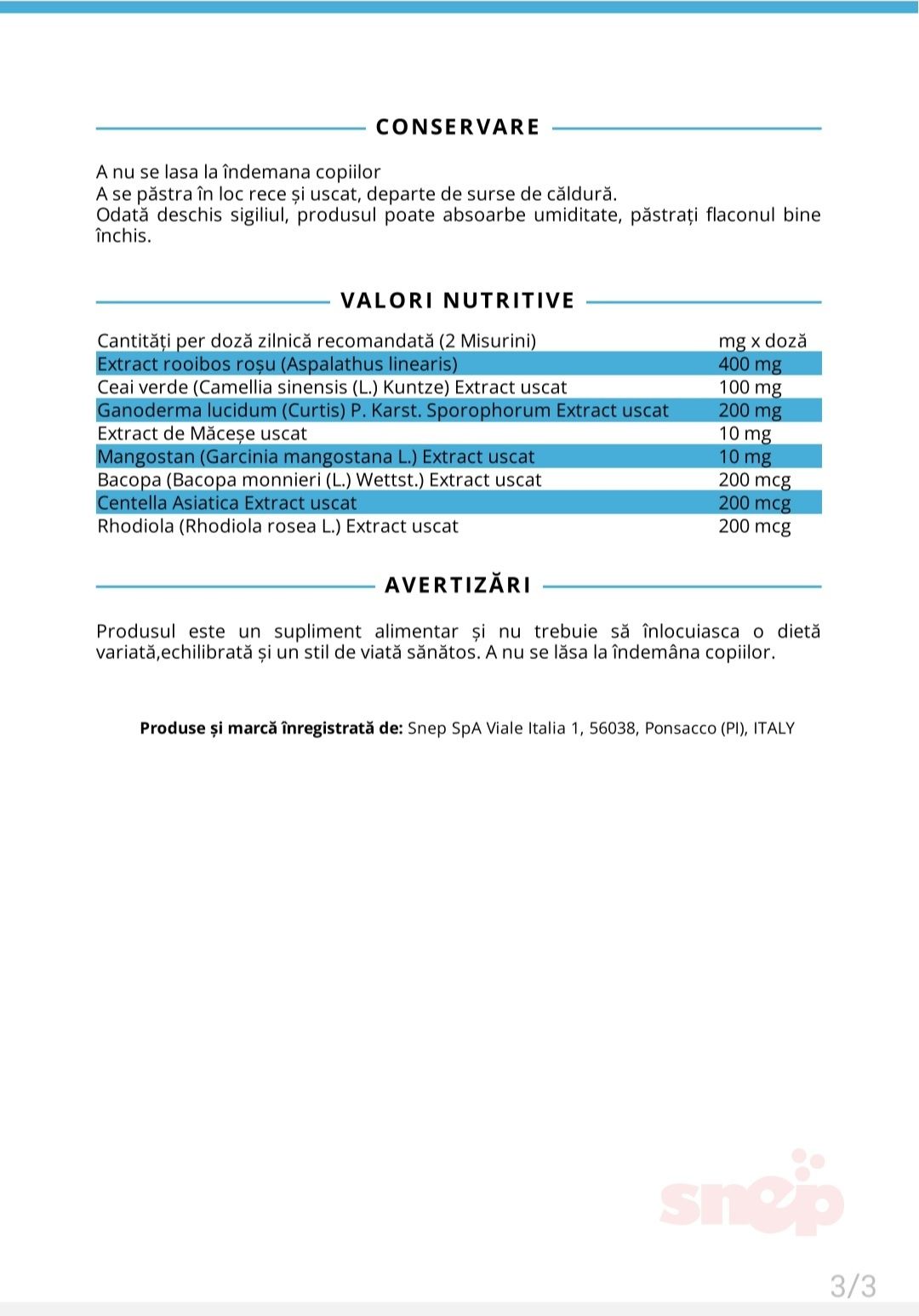 THE LEMON conține substanțe naturale de la CERTIFICAT DE CALITATE
Fru