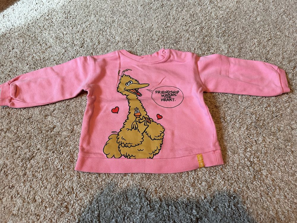 Bluza roz H&M 80 Sesame Street