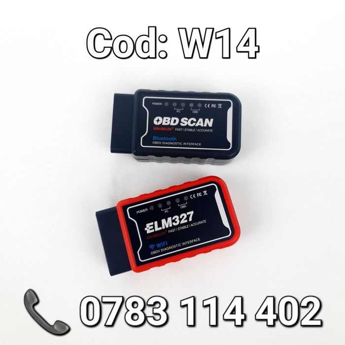 Adaptor-Tester ELM327-Diagnoza Autoturisme-Multimarca-Bluetooth-HQ-W14