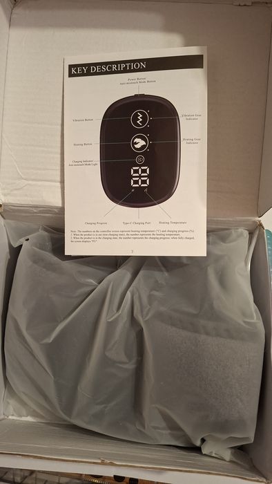 Aparat de masaj cu încălzire și vibrații tip genunchieră (umăr, cot).