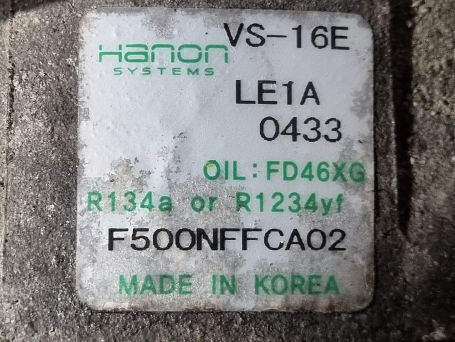 Compresor clima Kia Sportage IV 1.7 Diesel 2016 - 2018 D4FD (1354) F500nffca02