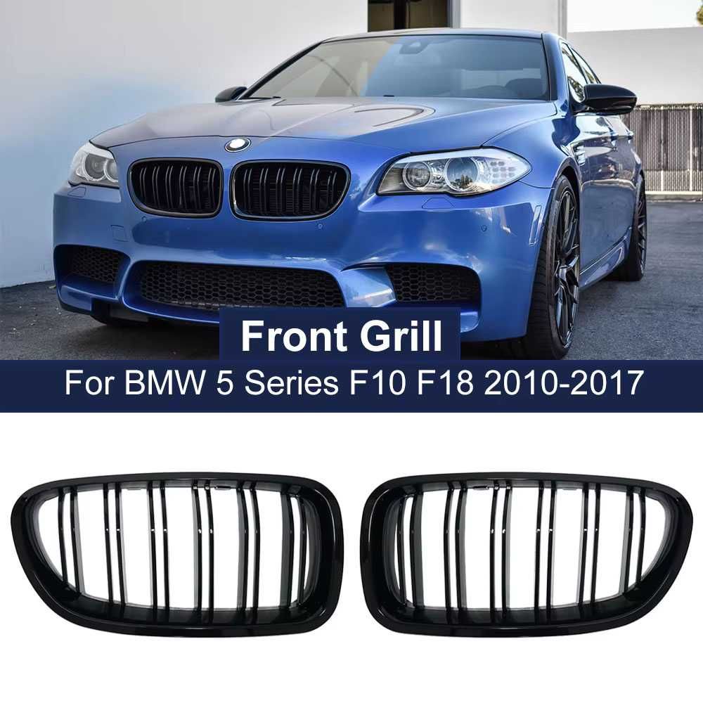 Бъбреци с двойни ребра черен лак за BMW серия 5 F10 F18 2010 до 2017