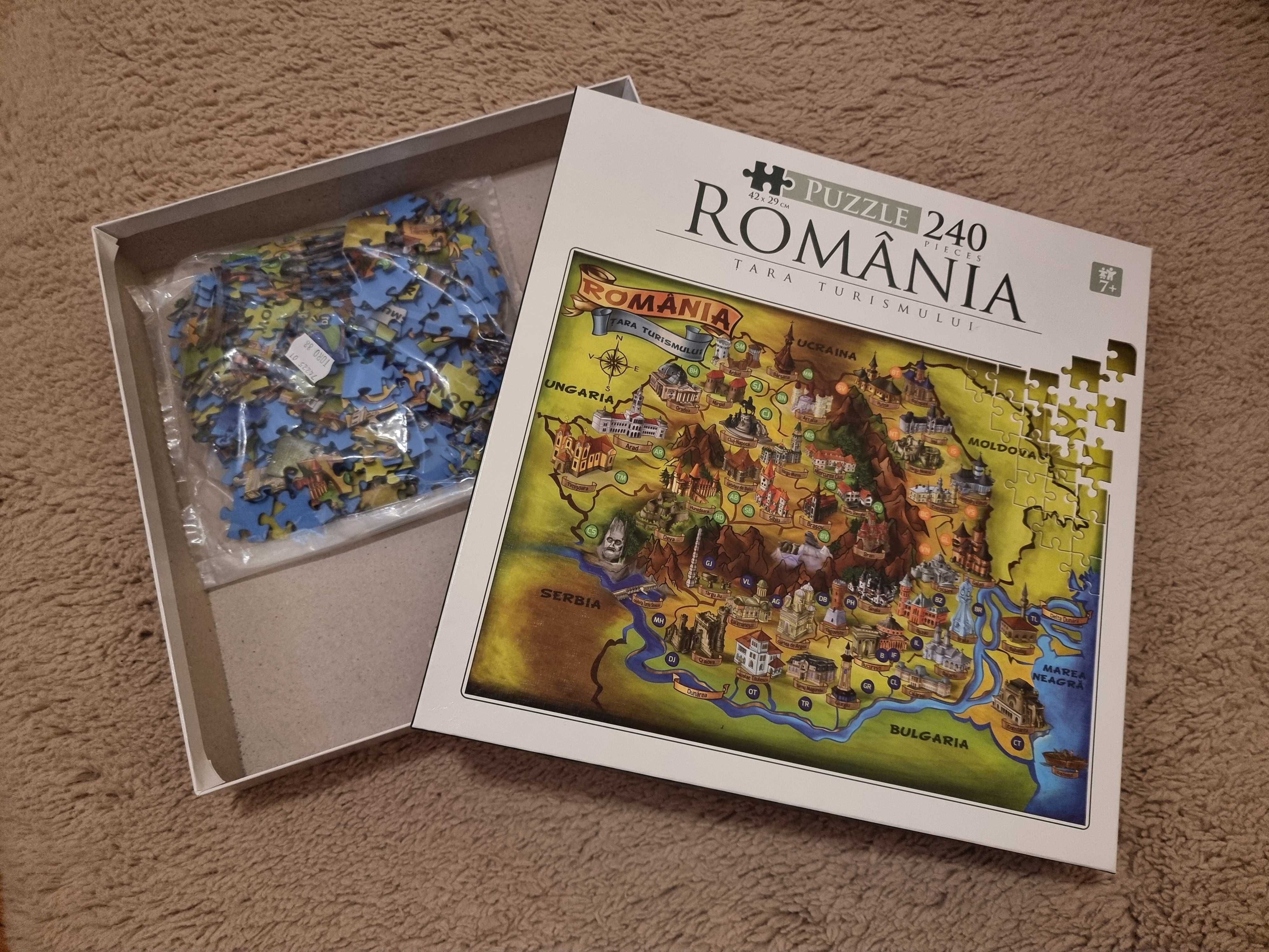 Puzzle Harta Romaniei 240 piese, 42x29cm