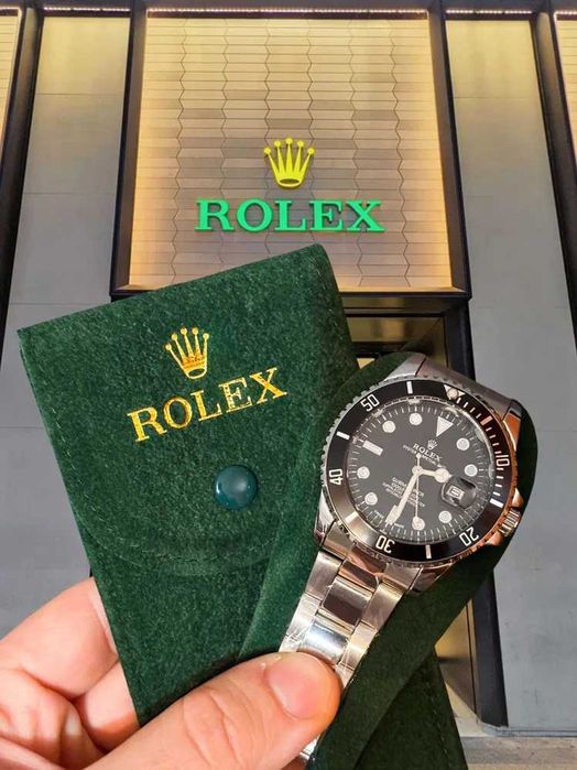 Ceas barbatesc Submariner Argintiu-negru + Husa