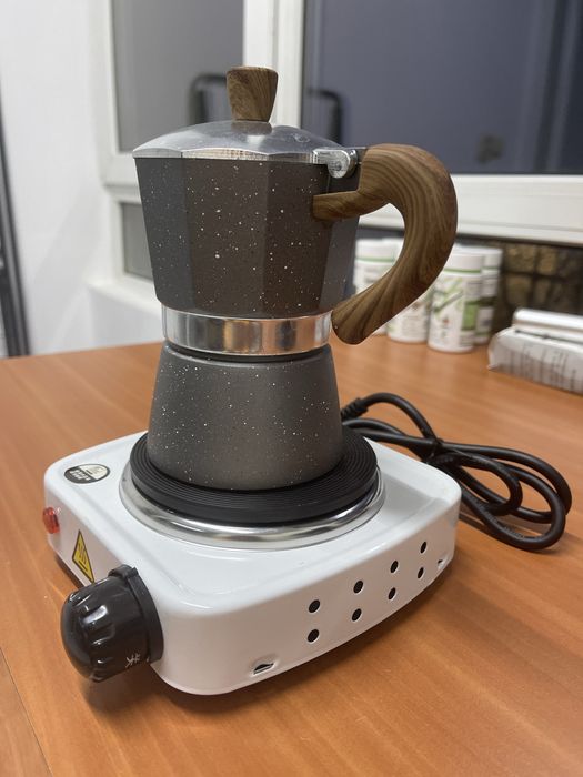 Set cafetier cu aragaz electric